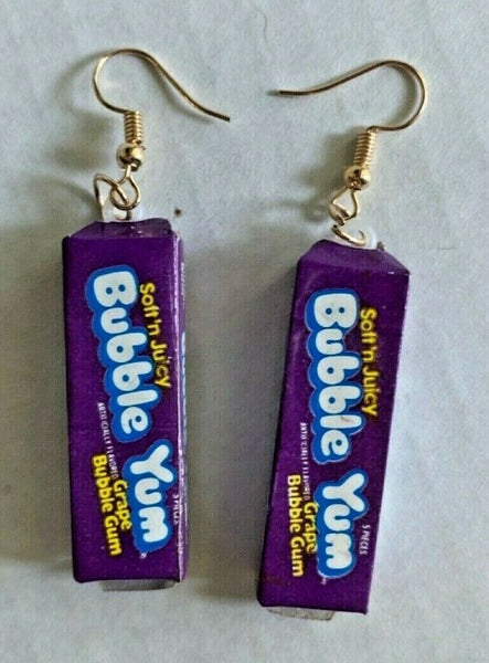 New from Vintage Mini Bubble Yum Gum Purple Fun Food Charms Costume Jewelry C3