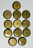 Vintage Beer Unused Corked Bottle Caps Crown Dasiy w/ # 7  Lot Of 12