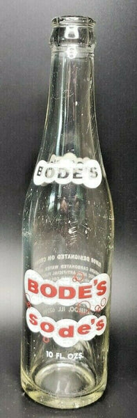 1972 Bodes's Sode's ACL Soda Bottle Waterloo, ILL B1-48
