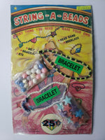 Vintage String a Beads Old Gumball Vending Machine Display Card #103