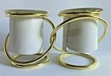 Retired PartyLite Gemini Candle Holder Gold Tone NIB PL1