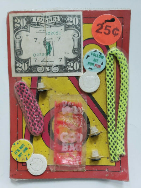 Vintage Colorful Toys Old Gumball Vending Machine Display Card #190