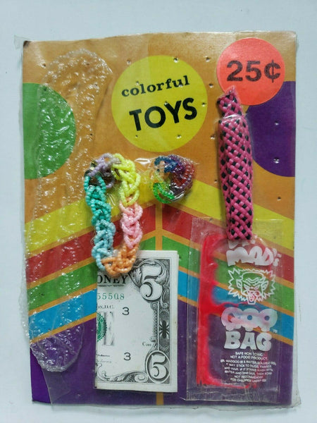 Vintage Colorful Toys Old Gumball Vending Machine Display Card #184