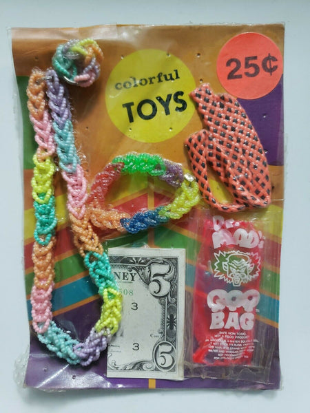 Vintage Colorful Toys Old Gumball Vending Machine Display Card #186