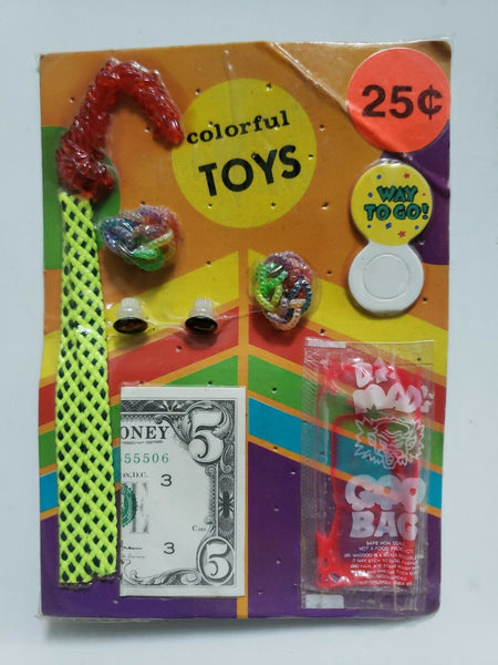 Vintage Colorful Toys Old Gumball Vending Machine Display Card #189