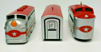 1992 Hallmark Locomotive, Silver Star Luggage Car, & Dome Car Set U26