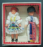 1986 Lidova Tvorba Czech Miniature Doll Set Russian Rubber Dolls New in Box U32