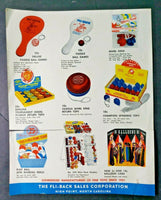 1956 PAPER AD 2 Sided Fli-Back Toy Sales Whirl King Yo Yo Tournament Wood Tops