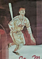 1970s St Louis Cardinals Stan Musial Coca Cola Coke Baseball Poster NOS 136