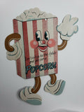 Vintage Retro Pop Corn Movie Metal Sign Wall Decor 7 inches New Old Stock 26052