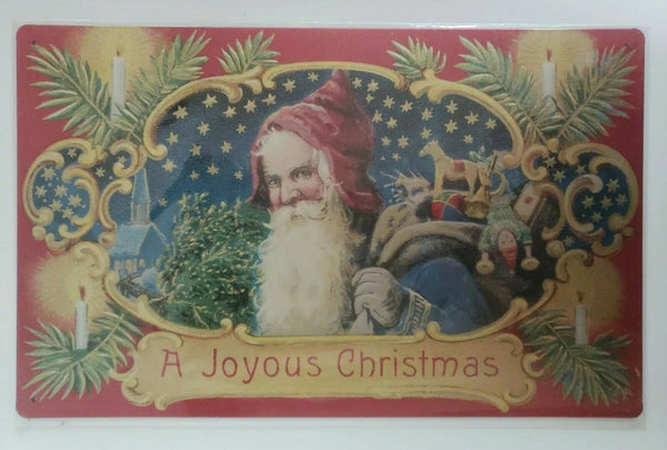 A Joyous Christmas 16 x10 Ohio Wholesale Inc.Rustic Retro Metal Signs Toys 44698