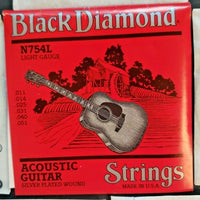 Vintage Black Diamond Guitar Strings Assorted Strings Standard Set N754L PB18-14