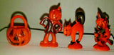 Vintage Halloween Party Pumpkin Scarecrow Witch Cat Cupcake Pick New 4 Hong Kong