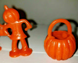 Vintage Halloween Party Pumpkin Scarecrow Witch Cat Cupcake Pick New 4 Hong Kong