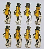 8 Vintage Planter's Mr. Peanut Cloth Premium Prize Stickers 1955 Unused NOS