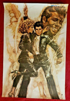 1978 John Travolta  & Oliva Newton-John Grease Movie  Poster 25.5"X 36.75" 140