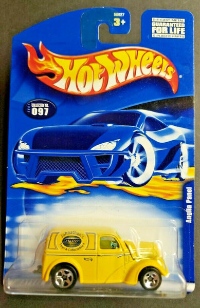 2002 - Anglia Panel Toy Truck Hot Wheels Yellow 097 Delivery Truck  HW7