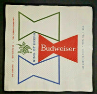 1950's Very RARE King of Beer Budweiser 6.5" Bar Napkins Lot of 4 NOS PB56