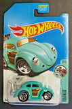 2016 Hot Wheels Volkswagen Blue /Teal Tooned Woodie   #74 HW14