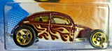 2011 Hot Wheels Volkswagen Beetle Red Custom Heat Fleet  #99 HW14