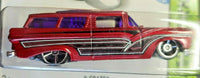 2014 Hot Wheels 1956 Ford Mercury Wagon 8 Crate #225 Red HW Workshop HW14