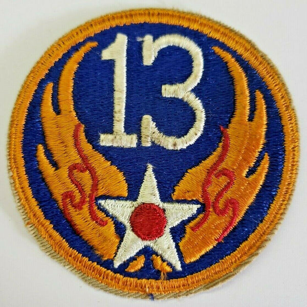 Vintage WW2 United States 13th Air Force Patch 2 5/8" OD  PB156