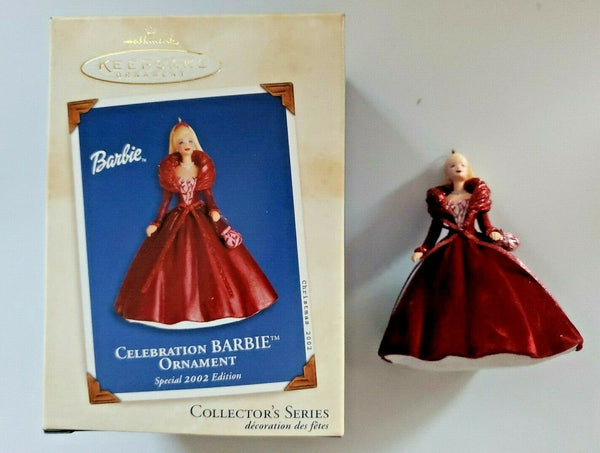 2002 Hallmark Celebration Barbie Keepsake Christmas Ornament #3U117/8163