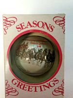 Vintage Christmas Ornament Anheuser Busch Clydesdale Traditional Ball Box U13