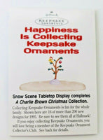 1995 Hallmark Ornament Snow Scene Peanuts Charlie Brown Christmas U53/4227
