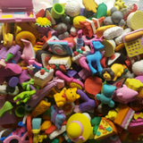 Vending Rubber Erasers Prize Charms Toys Lot of 12 Randomly Selected   (312/313)