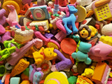 Vending Rubber Erasers Prize Charms Toys Lot of 12 Randomly Selected   (312/313)