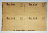 St. Louis Post-Dispatch 1904 St. Louis World's Fair Post Cards, sheet of 4 S54