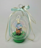 Vintage Hand Blown Glass Scene Inside Easter Bunnies New In Box U77/19