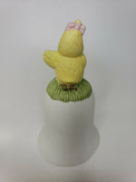 Vintage Great Western Trading Easter Baby Chick Porcelain Bell New in Box U77/14