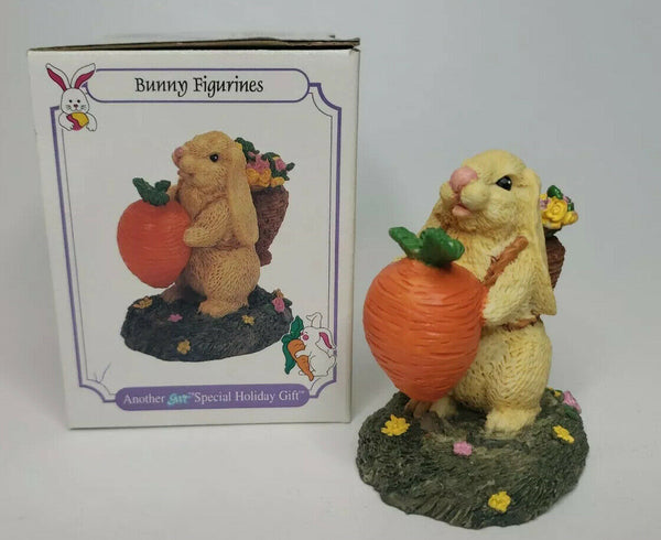 Vintage Great Western Trading Bunny Gardening Carrots Easter Figurine U77/8