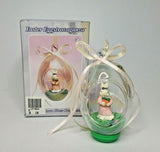 Vintage Hand Blown Glass Scene Inside Easter Bunnies New In Box U77/18