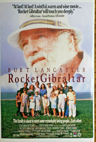 1986 Rocket Gibraltar Original Movie Poster Burt Lancaster Columbia Pictures 204