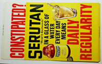 1980's Serutan Store Pharmacy Display Sign Card Board Constipation Cure Posters