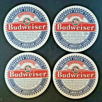 Vintage 1990's Budweiser King of Beers Coasters 4.25" Lot of 4 NOS PB159