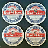 Vintage 1990's Budweiser King of Beers Coasters 4.25" Lot of 4 NOS PB159