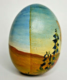 Vintage Ceramic Easter Egg Hand painted Artist Signed CU Painted Bunnies U78/12