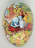 Vintage German 5" Paper Mache Fillable Easter Egg Toy Train New Sealed U78/7