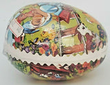 Vintage German 5" Paper Mache Fillable Easter Egg Toy Train New Sealed U78/7