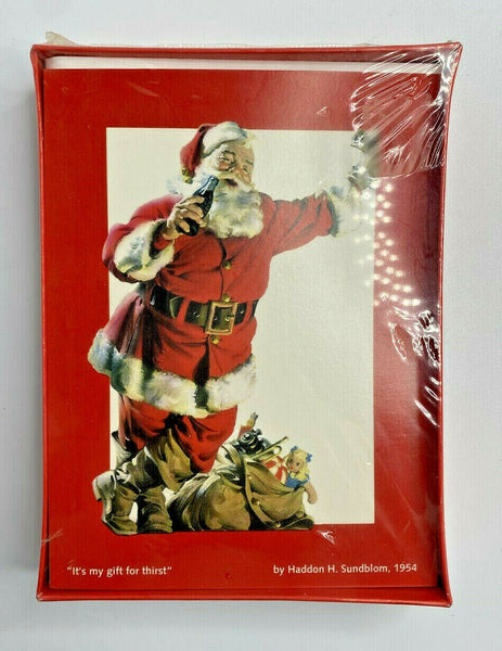 1995 Coca-Cola Greeting Cards Santa Scene Pack Of 16 U72/4082