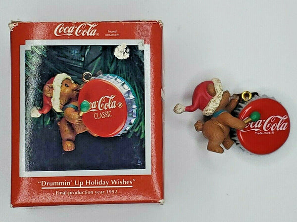 1992 Coca-Cola "Drummin' Up Holiday Wishes" Ornament U72/9853