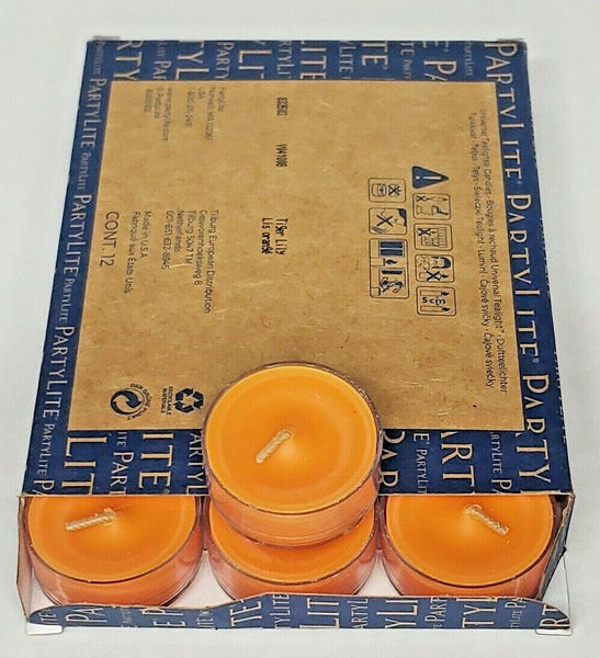 Partylite Tealights 12 Candles NOS " Tiger Lily " P1G/V041008