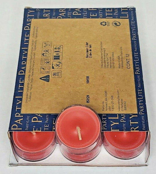 Partylite Tealights 12 Candles NOS " Persimmon Cider " P1E/V04938