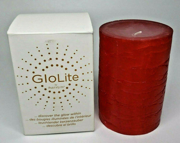 Partylite Glo-Lite 3x4 Cinnamon & Bayberry  Pillar Candle New Box  P2G/L34199