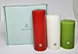 PartyLite Iced Snowberry Mini Pillar Set New in Box P2B/P95245