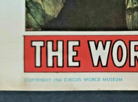 1960 Barnum & Bailey Circus World Museum Old Poster About13 3/8"x19" WS